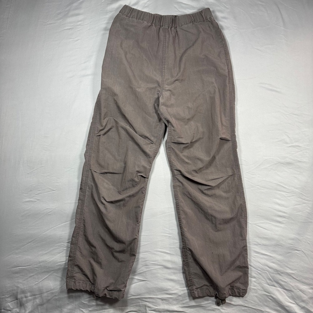 John Elliott High Shrunk Nylon Pants Charcoal Grey Sz 1 Relaxed Jogger